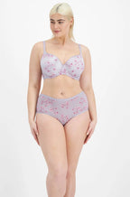 Berlei Lift & Shape underwire bra in lilac and pink, featuring supportive cups and smooth fabric for a flattering fit.