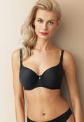 Black Corin Virginia UW TShirt Bra with adjustable straps and seamless design