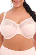 Ballet pink Elomi Morgan UW bra in E cup with lace detailing and adjustable straps