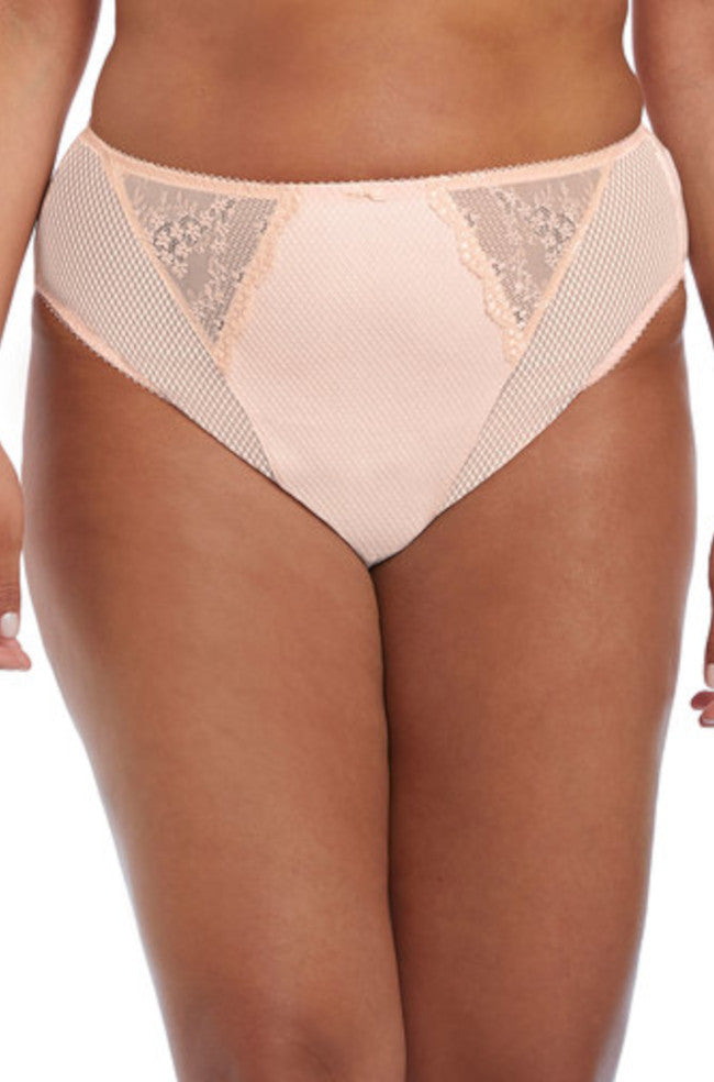 Ballet pink mesh lace full brief underwear by Elomi, available in sizes M-4XL