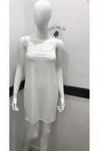 Reversible Slip Dress White - Dual Neckline Polyester Spandex - Not Just Bras