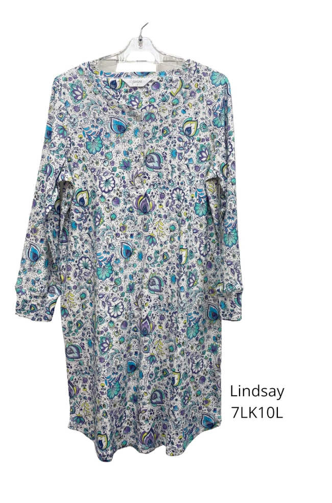 Green cotton nightie in 2XL size by Givoni, featuring a comfortable and relaxed fit