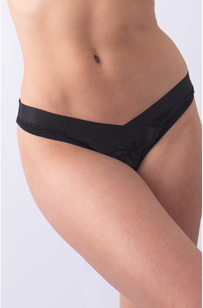 Black and ivory maternity bikini briefs by Hot Milk featuring soft fabric and comfortable design.