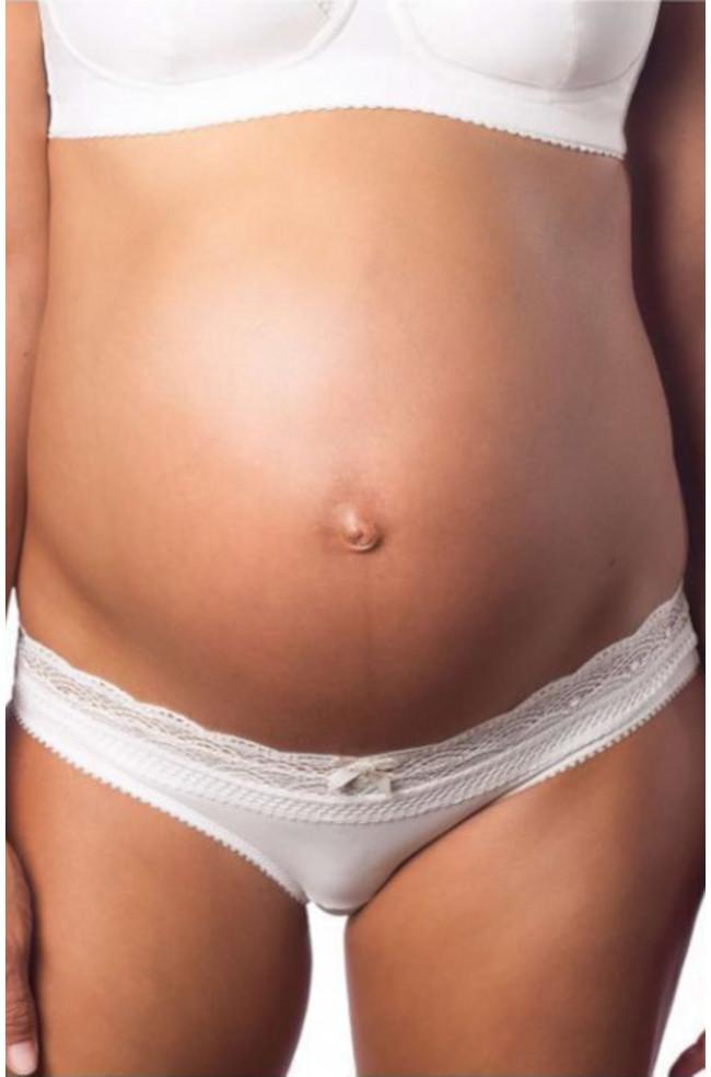 Ivory maternity briefs made of soft fabric by Hot Milk, designed for comfort during pregnancy, size 2XL.