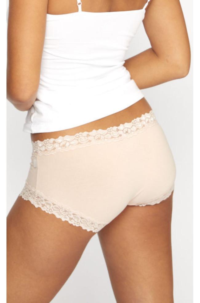 Dusk-colored Parisienne cotton boyleg briefs by JOCKEY, featuring a comfortable fit and stylish cut