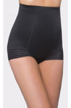 High waist seamless shaping brief in black, designed for tummy control and full coverage by LA SCULPTE