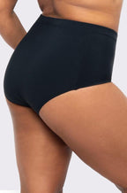 Black chlorine-resistant swim brief by LaSculpte in a sleek design, suitable for various sizes.