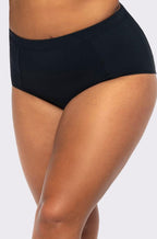 Black chlorine-resistant swim brief from LaSculpte in sleek, minimal design, suitable for various sizes.