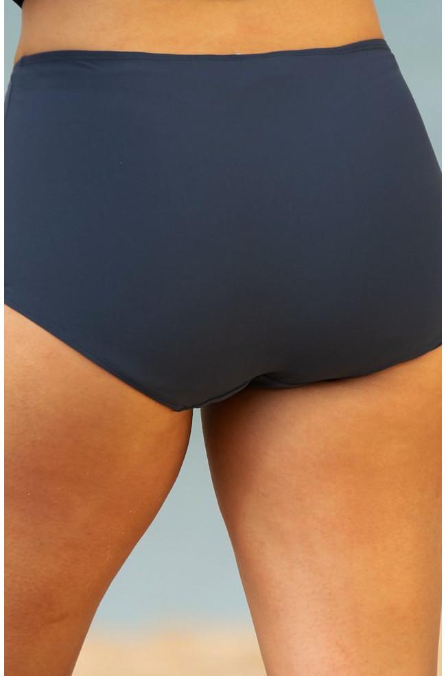 Navy chlorine-resistant swim brief by LaSculpte, sizes 18 & 20, designed for durability in competitive swimming.