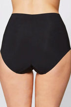 Black laser cut full brief underwear by LA SCULPTE, featuring a smooth design for comfortable control.