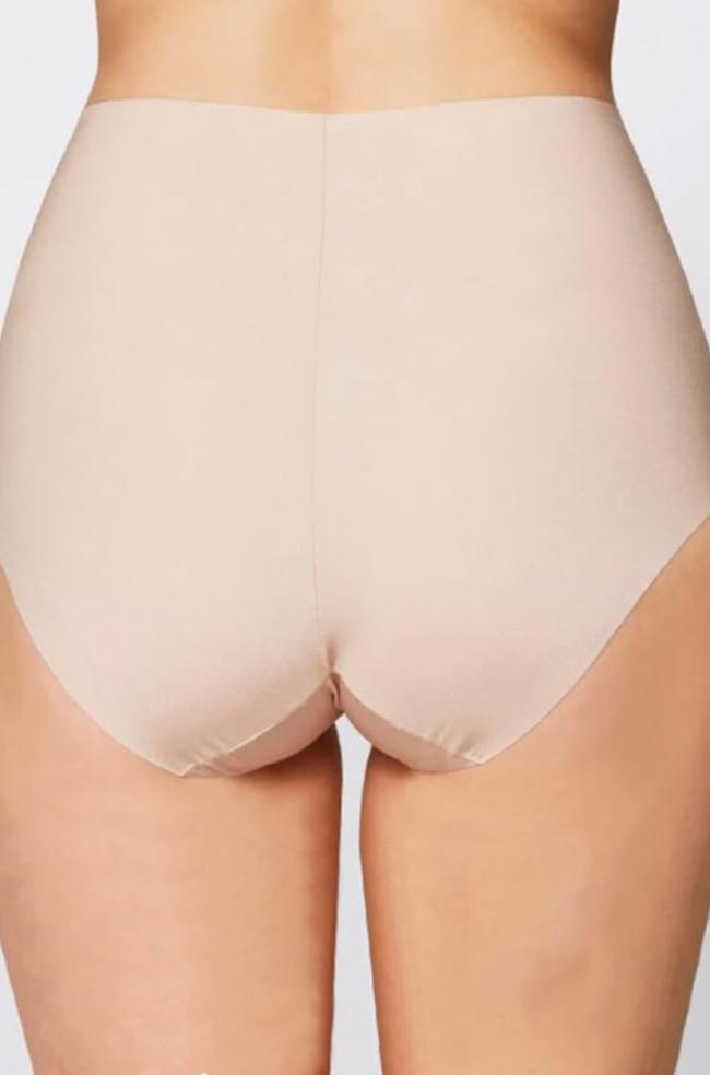 Rose Quartz laser cut full brief underwear by LA SCULPTE in size 10 with seamless design for comfort.