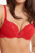 LingaDore Daily Lace Underwire Gel Push Up Bra Red - Size 12A - Not Just Bras