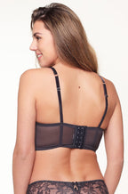 Dark Navy Snake UW Bustier Bra by Lingadore, seamless underwire bra with a bold snake print and supportive fit.