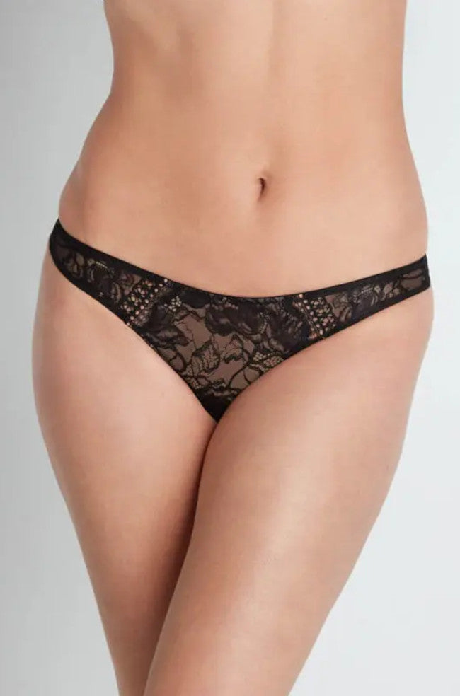 Me Only Me black lace G-string in Tuscany design, size XL, featuring elegant lace detailing and a comfortable fit