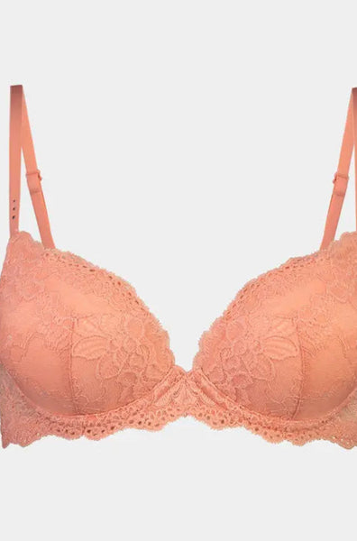 My Fit Lace Brazilian Brief (Peach) Available in size XS only