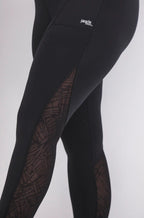 Black Ultra Adapt Sports Leggings by Panache with stretchy fabric and slim fit, available in sizes 10-14.