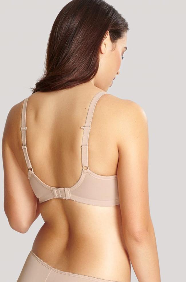Champagne underwire T-shirt bra from Panache with lightweight spacer cups and convertible straps