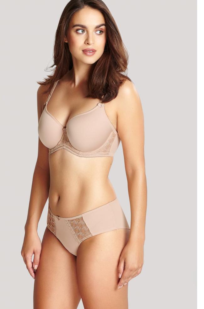 Panache Cari Champagne lightweight spacer bra with underwire and convertible straps in size D cup