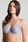 Soft thistle-colored moulded underwired bra in size 10 from Panache, designed for larger cup sizes.