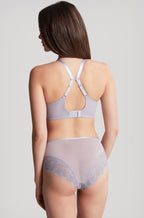 Soft Thistle lace stretch microfiber deep brief by Panache, featuring delicate lace trim and a comfortable fit