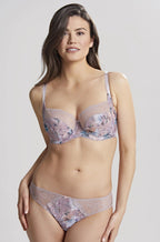 Spring floral scalloped lace brief panache in size 8 with decorative back detail