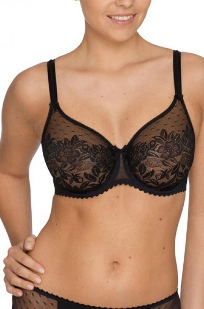 PrimaDonna Divine Venus Semi-Sheer Underwire Bra - Black - Not Just Bras