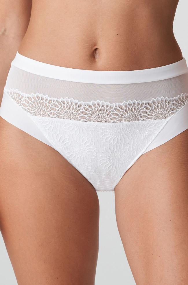 White high waist brief underwear in sizes 3XL and 4XL by Primadonna