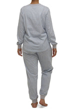 Pale blue floral cotton pajama set with cuffed sleeves, size 20 by Schrank
