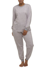 Pale pink floral cotton ski PJ set by SCHRANK, size 20, featuring a cozy long-sleeve top and matching pants.
