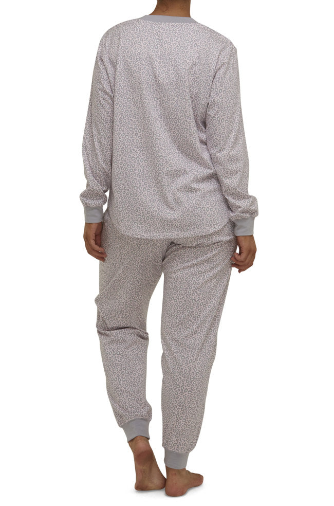 Pale pink floral cotton pajama set for women, size 20, by Schrank