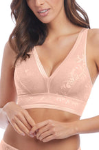 Nude WACOAL Net Effects Bralette crop top in size 10 with delicate lace detailing and adjustable straps.